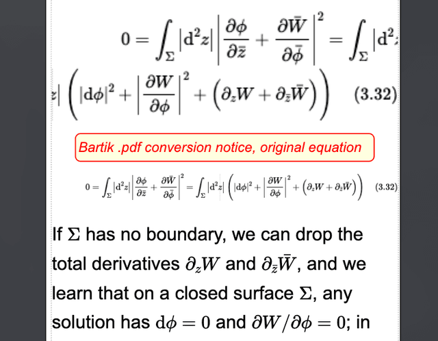 Readable equations